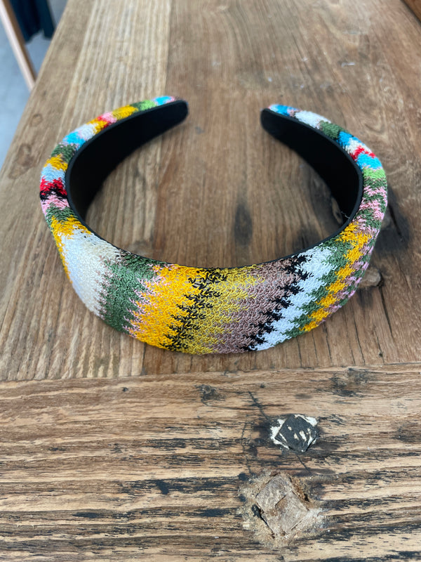 Missoni Zigzag Headband in Yellow Multi