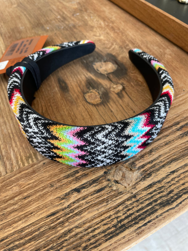 Missoni Zigzag Headband in Black Multi