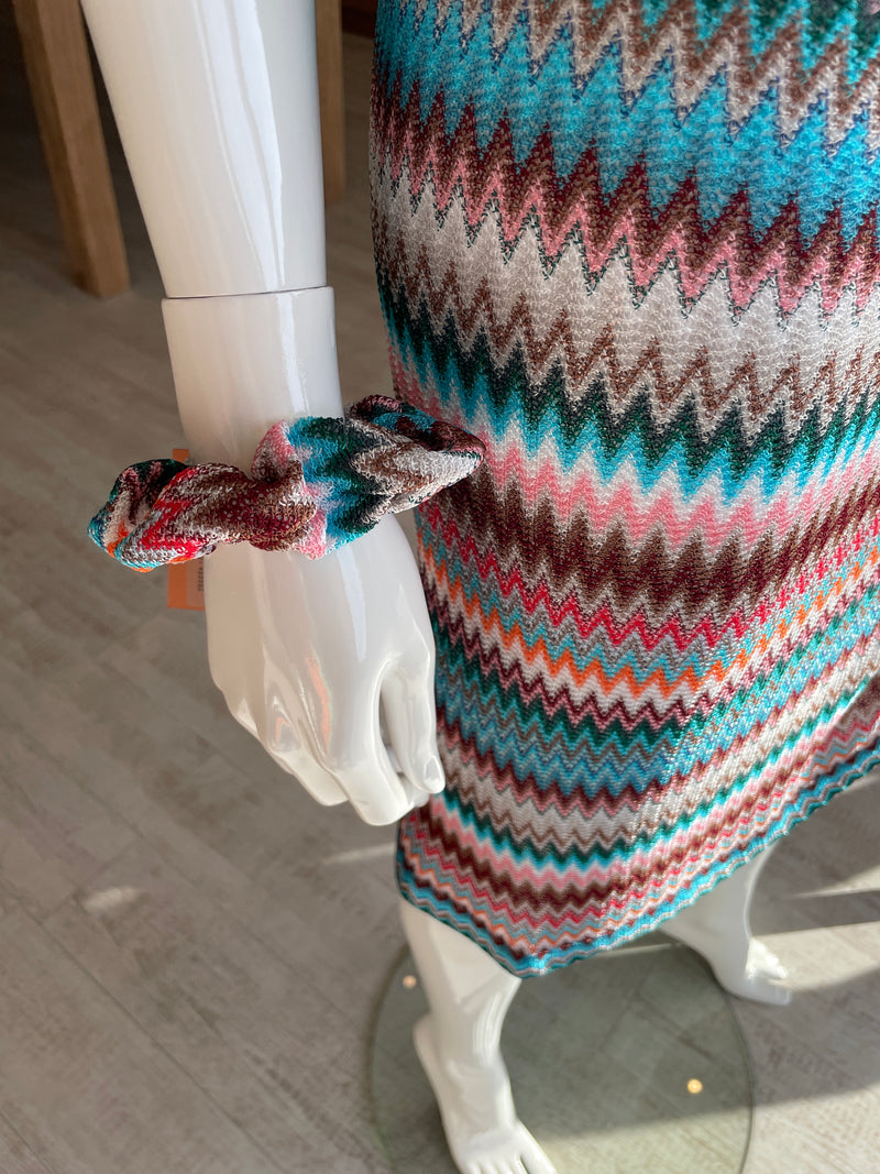 Missoni Zigzag Pull On Skirt in Pink and Blue