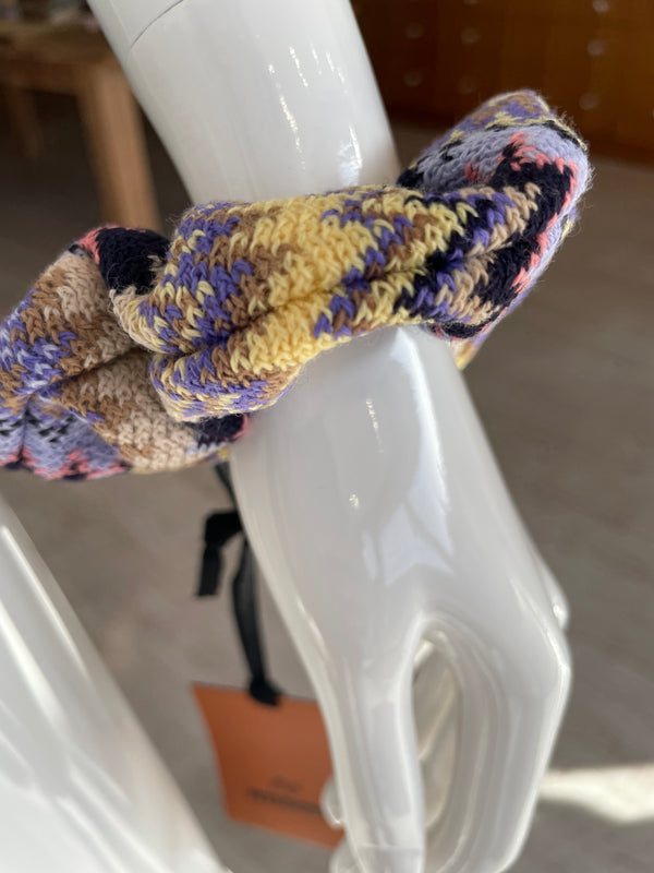 Missoni Wool Scrunchie in Lilac and Lemon