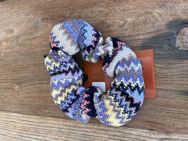 Missoni Wool Scrunchie in Lilac and Lemon