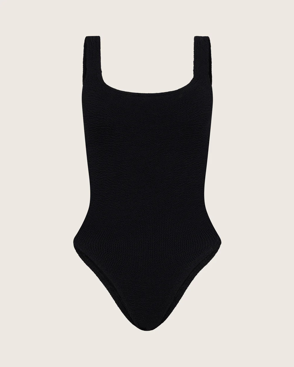 HunzaG Square Neck One Piece in Black