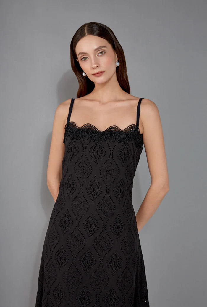 Waimari Thalia Midi Dress Black