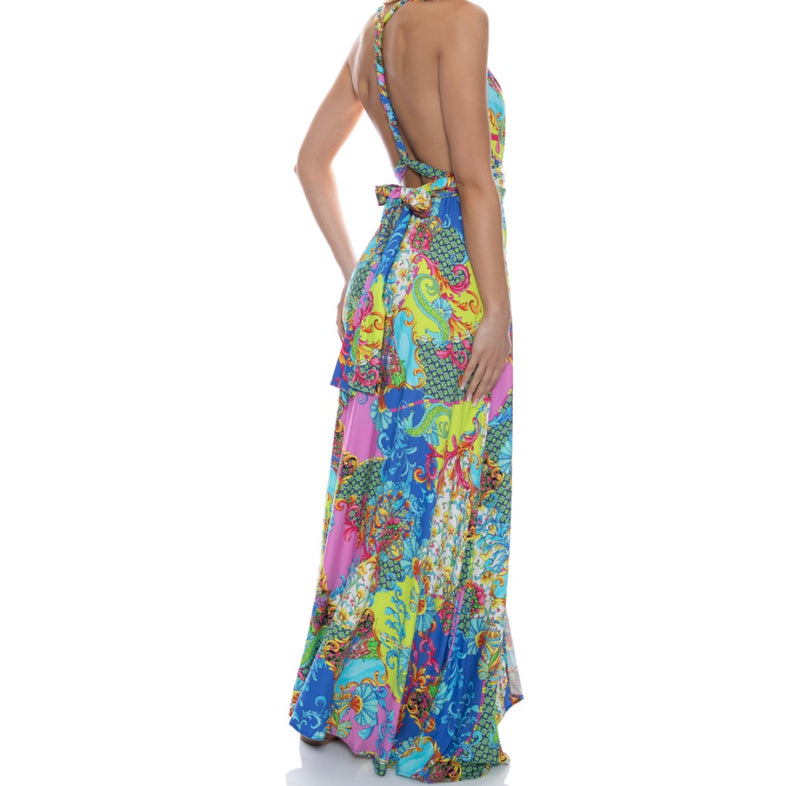 Luli Fama La Costa Convertible Maxi Dress