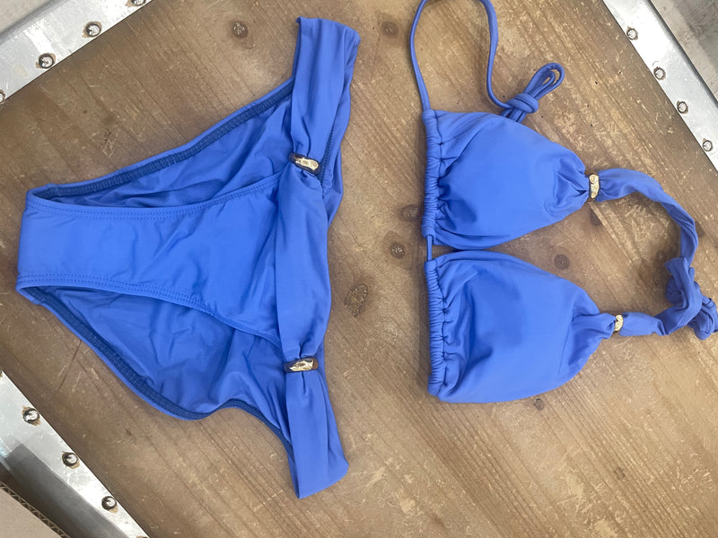 Vix Bia Tube Bikini Set in Ethereal Blue (full bottom)