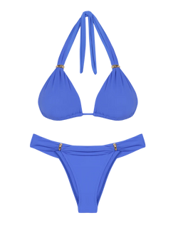 Vix Bia Tube Bikini Set in Ethereal Blue (full bottom)