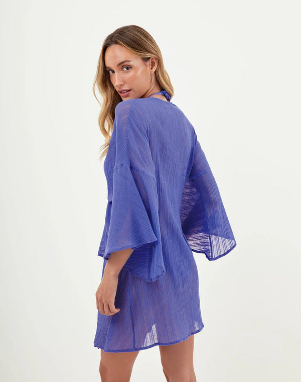 Vix Perola Short Cover Up in Ethereal Blue