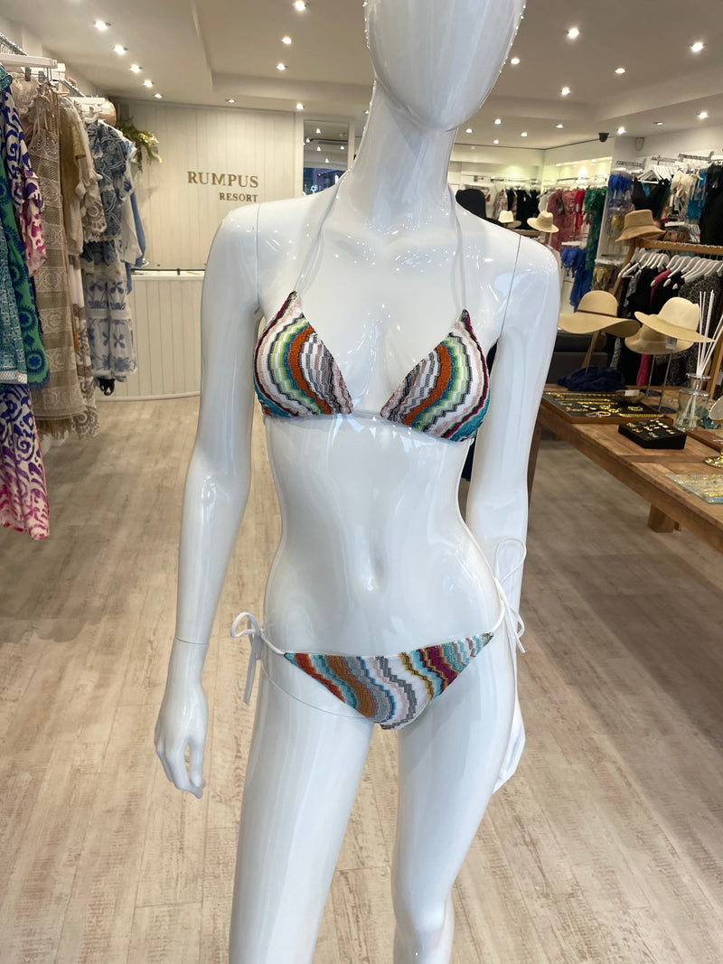 Missoni Lame Wavy Triangle Bikini