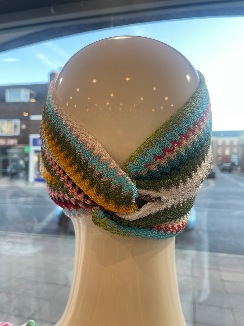 Missoni Zigzag Headband Yellow Multi