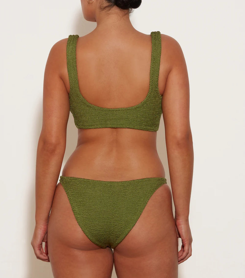 HunzaG Juno Bikini in Metallic Moss