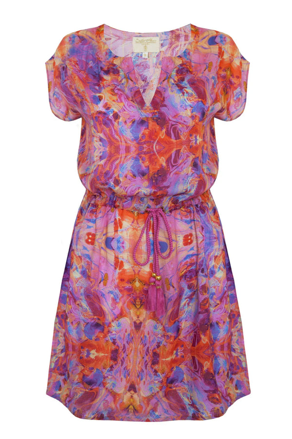 Sophia Alexia Tassel Dress Pink Fire 15% OFF