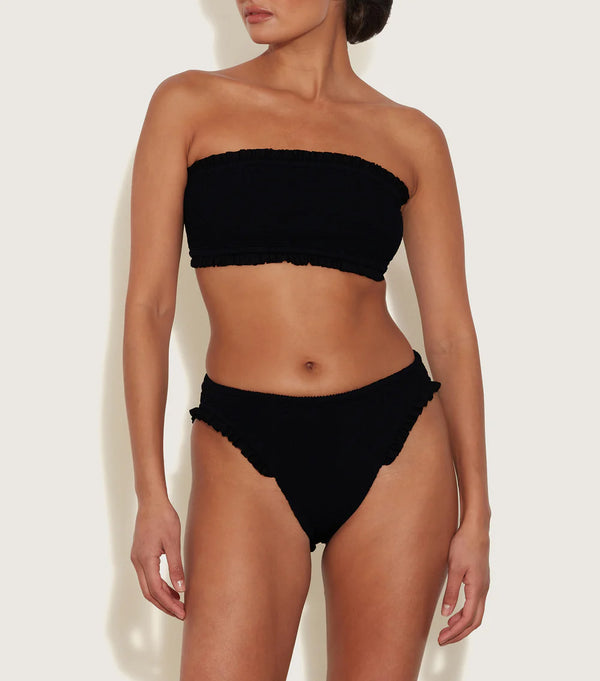 HunzaG Tracey Frill Bikini in Black
