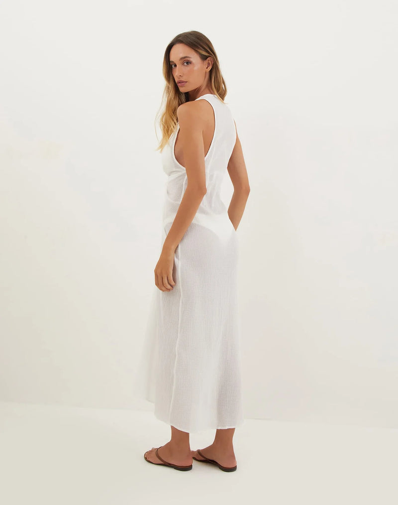 Vix Mita Long Cover Up Off White