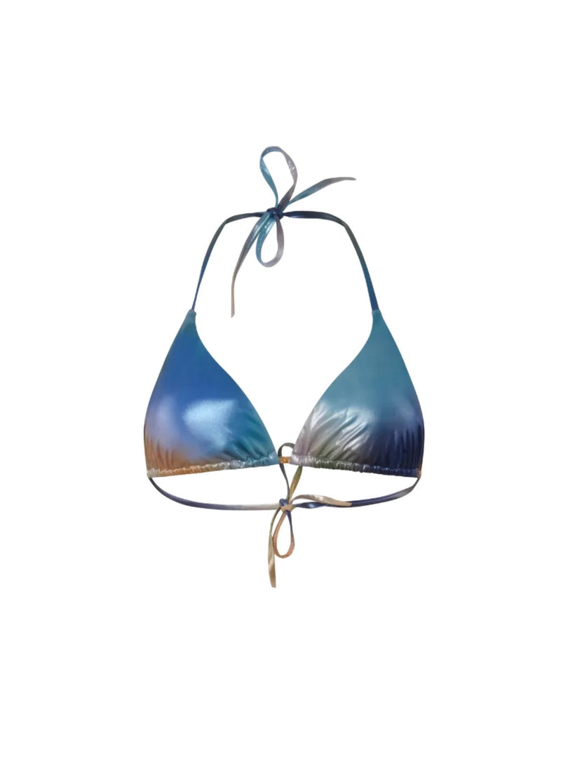 Tatiane De Freitas Attachante Triangle Degrade Bikini in Blue 15% OFF