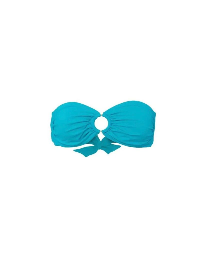 Tatiane De Freitas Bob Dylan Bandeau Bikini Set in Aqua