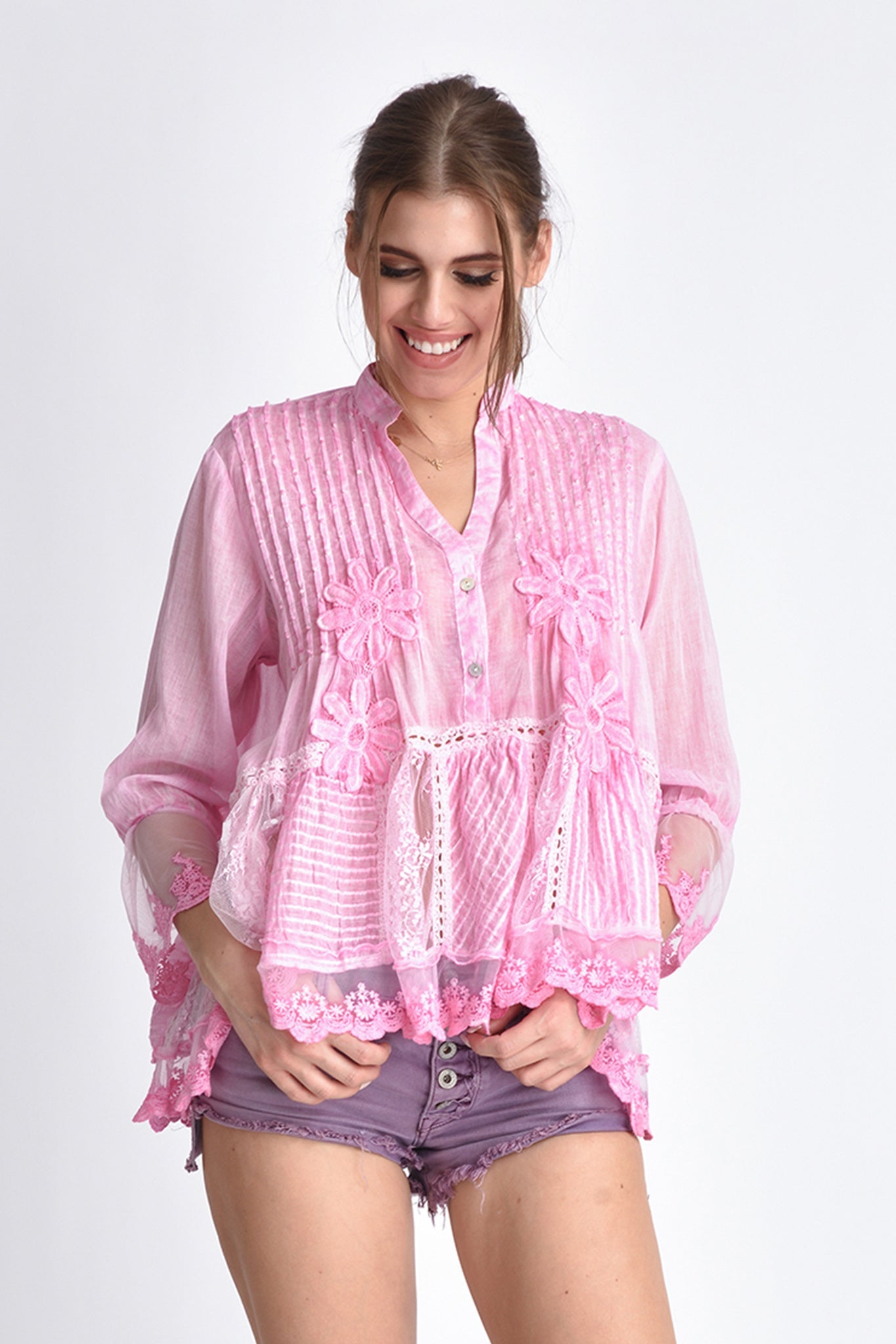 Muche & Muchette Jolene Top in Pink