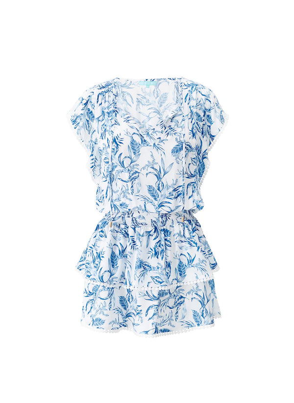 Melissa Odabash Keri Blue Leaf Dress