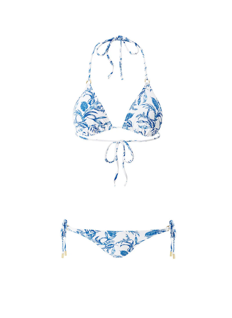 Melissa Odabash Key West Blue Leaf Bikini Set