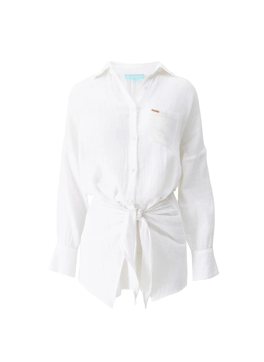 Melissa Odabash Sara Shirt Dress White