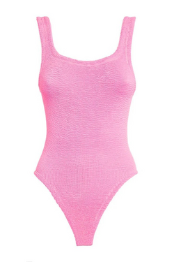 HunzaG Square Neck One Piece in Bubblegum