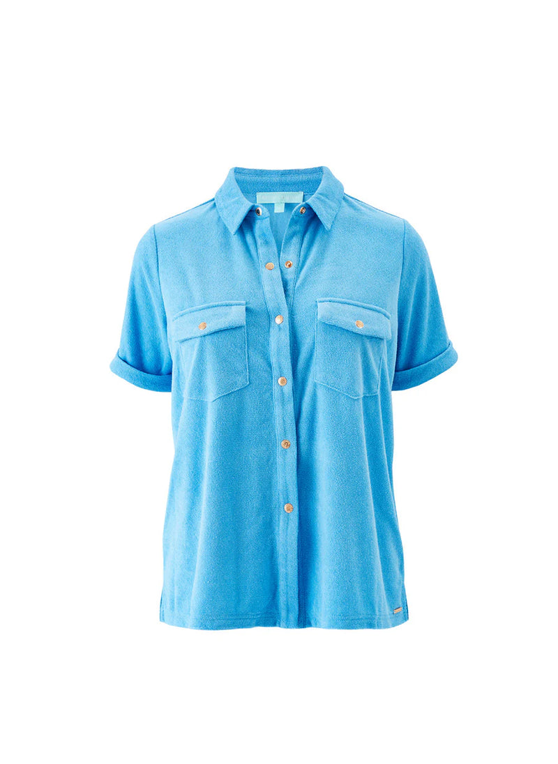 Melissa Odabash Tori Aqua Terry Shirt