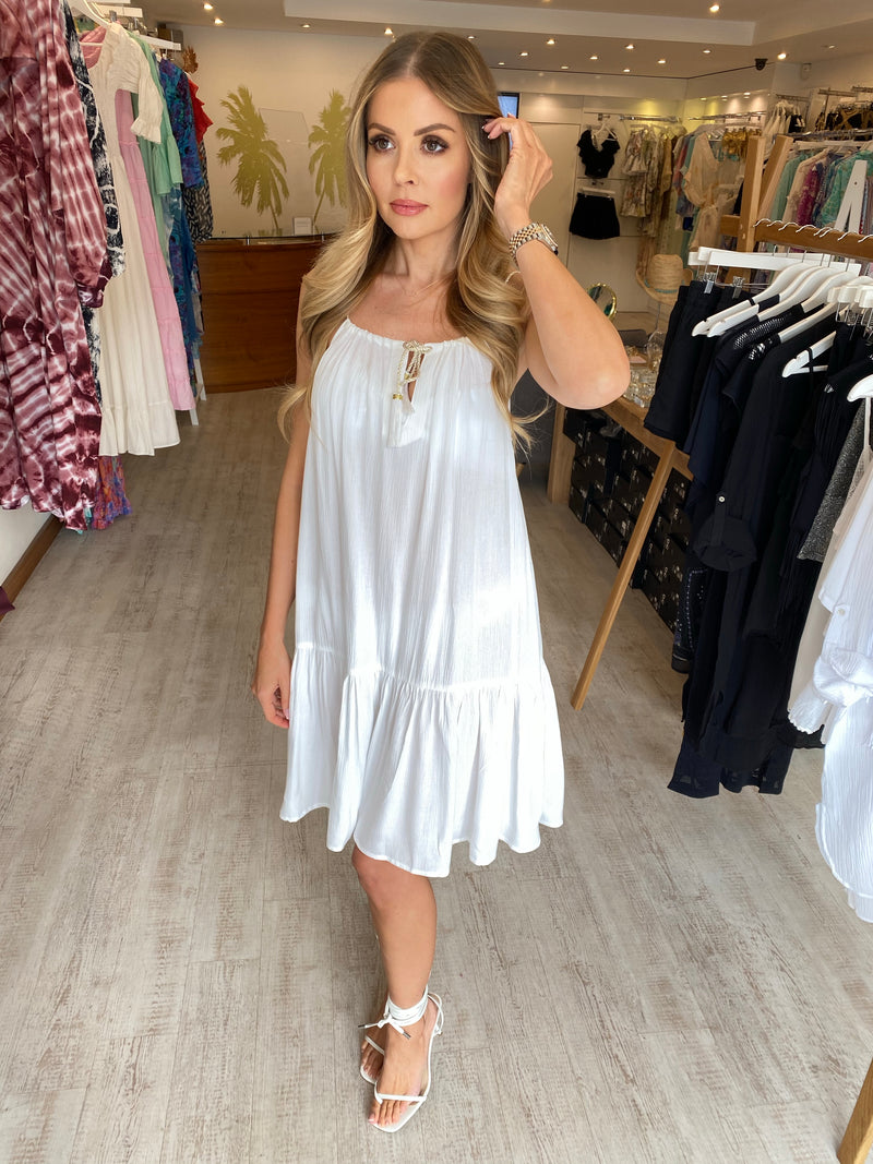 Lindsey Brown Toulouse White Sun Dress 15% OFF