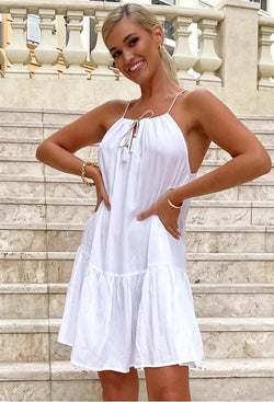 Lindsey Brown Toulouse White Sun Dress - EXTRA 15% AT CHECKOUT