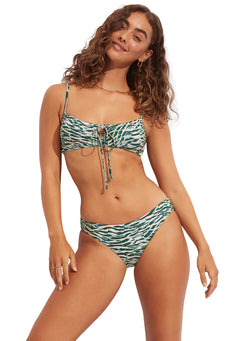 Seafolly Wild at Heart bralette top hipster bottom  Bikini Set